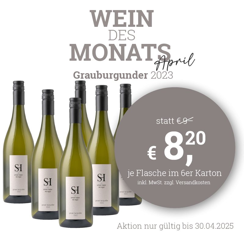 Großansicht Wein des Monats April Grauer Burgunder 2023