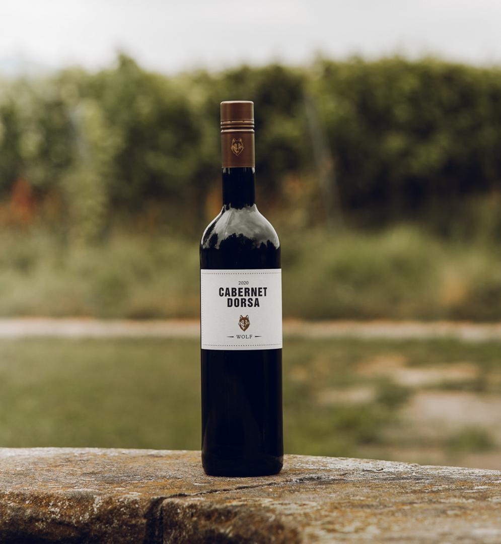 Großansicht 2020 Cabernet Dorsa, QbA, trocken, im Eichenholzfass gereift, Essingen Sonnenberg 
