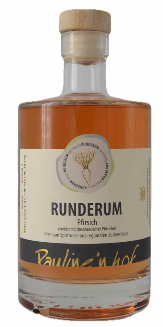 Bild von Runderum Pfirsich Premium Spirituose aus regionalen Zuckerrüben