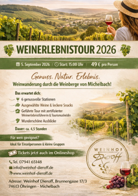 Bild von Weinerlebnistour 05. September 2026